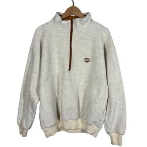 Sunrise Brand Stowe Pullover Fleece Long Sleeve Casual Knit Cream Elbow - L